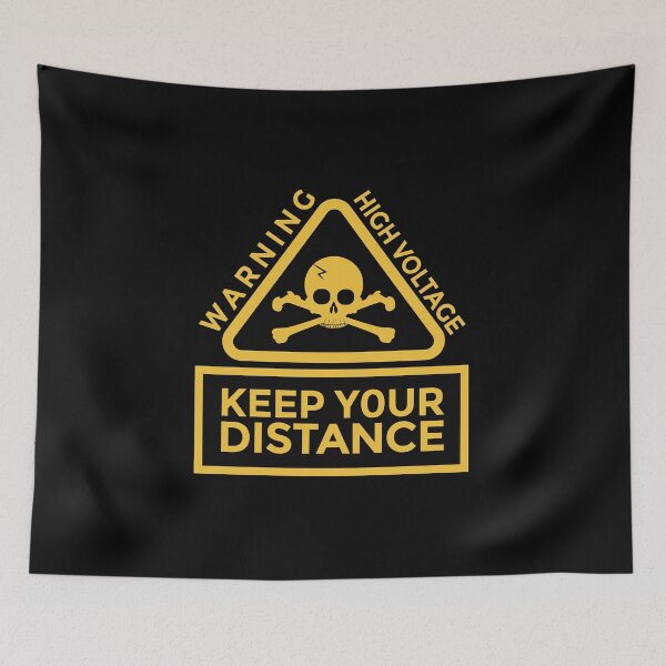 Item preview, Warnig high voltage social distancing quarantine pandemic designed and sold by worldways.