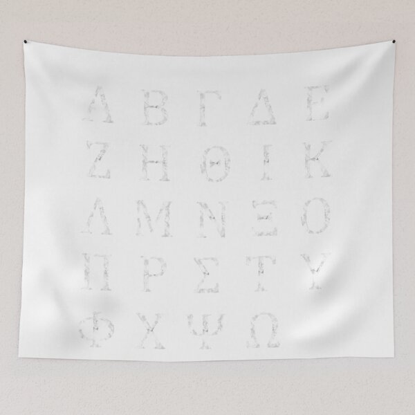 Item preview, White Greek Alphabet designed and sold by Carbon8.