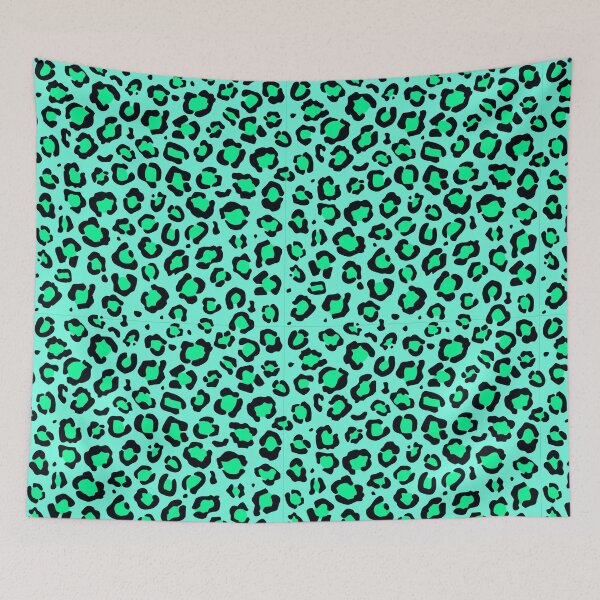 Item preview, Blue Green Leopard Print Pattern designed and sold by MyTribePatterns.