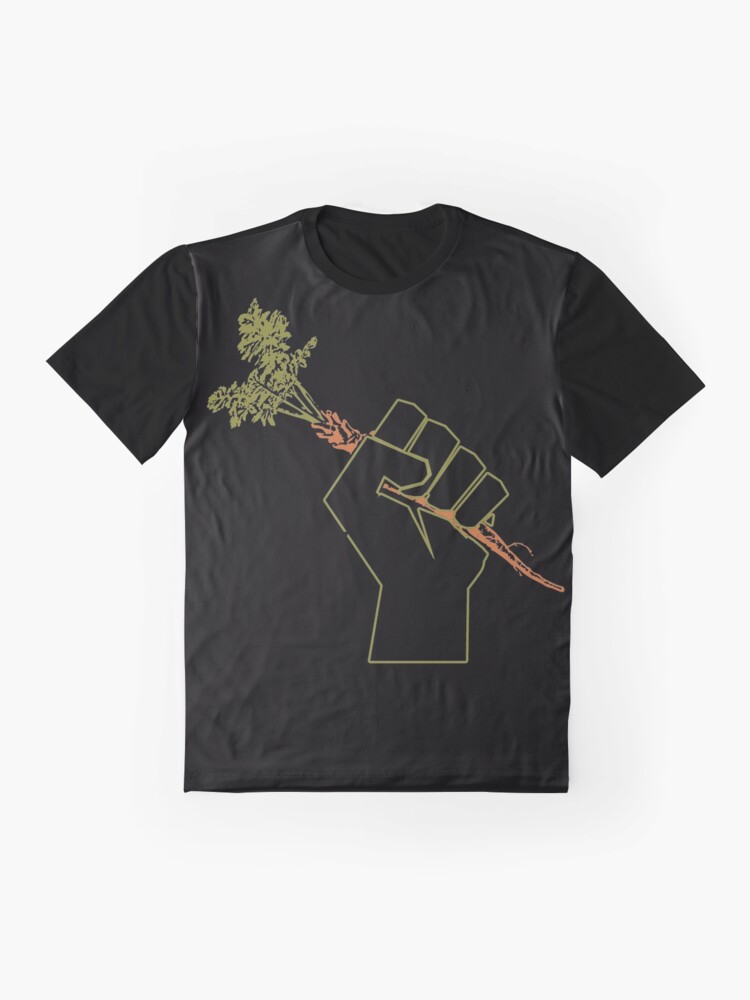 Alternate view of Veggie Permaculture Fist of Solidarity Graphic T-Shirt