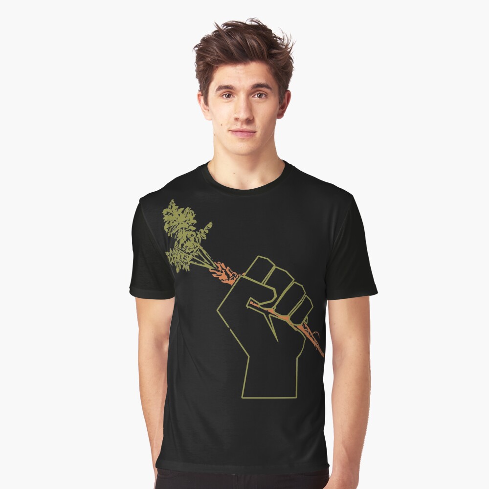 Veggie Permaculture Fist of Solidarity Graphic T-Shirt