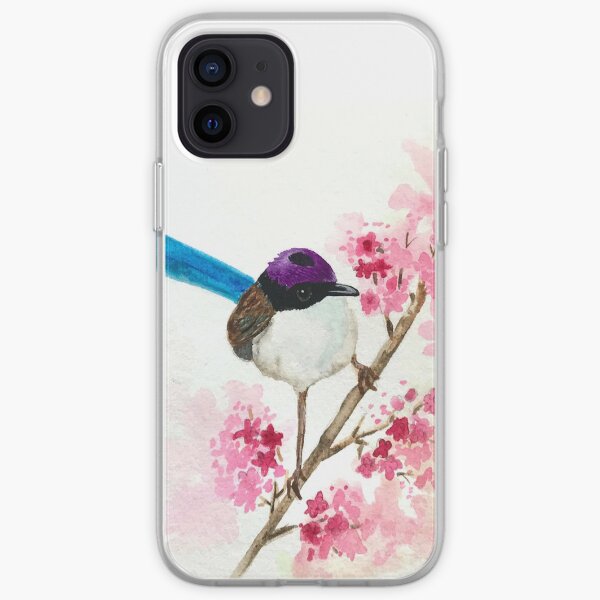 Watercolor Purple Fairy Wren iPhone Soft Case