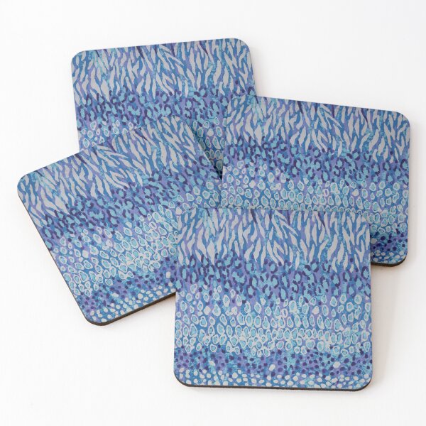 Item preview, Abstract Animal Skin in Shades of Blue designed and sold by Leslie Rogers Todder.