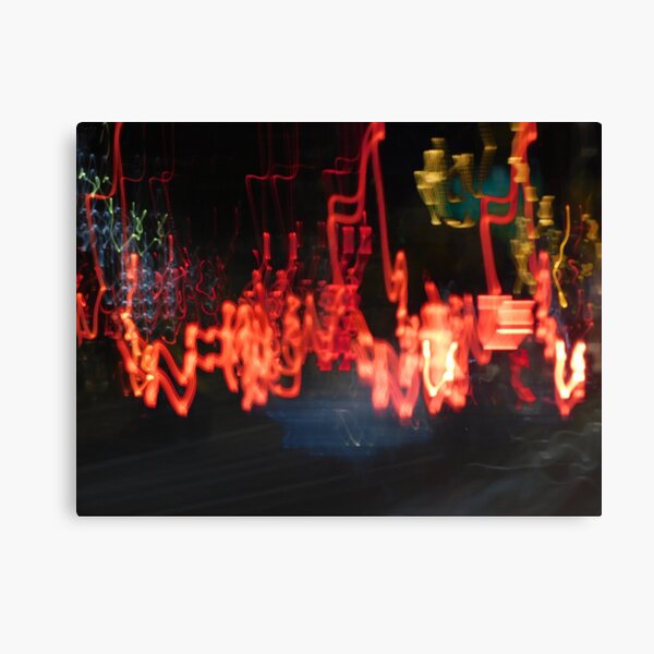 Light trails in the rain Canvas Print