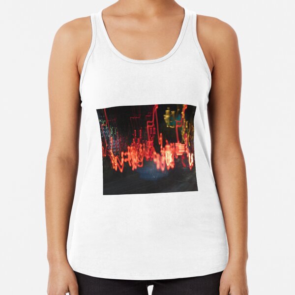 Light trails in the rain Racerback Tank Top