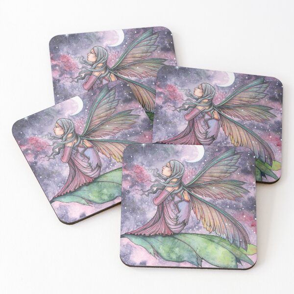 Item preview, Drifting Away Fairy and Moon Fantasy Art by Molly Harrison designed and sold by Molly  Harrison.