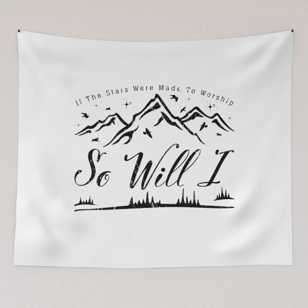 Item preview, If The Stars Were Made To Worship So Will I Christian Song Lyrics designed and sold by Maria Nash.