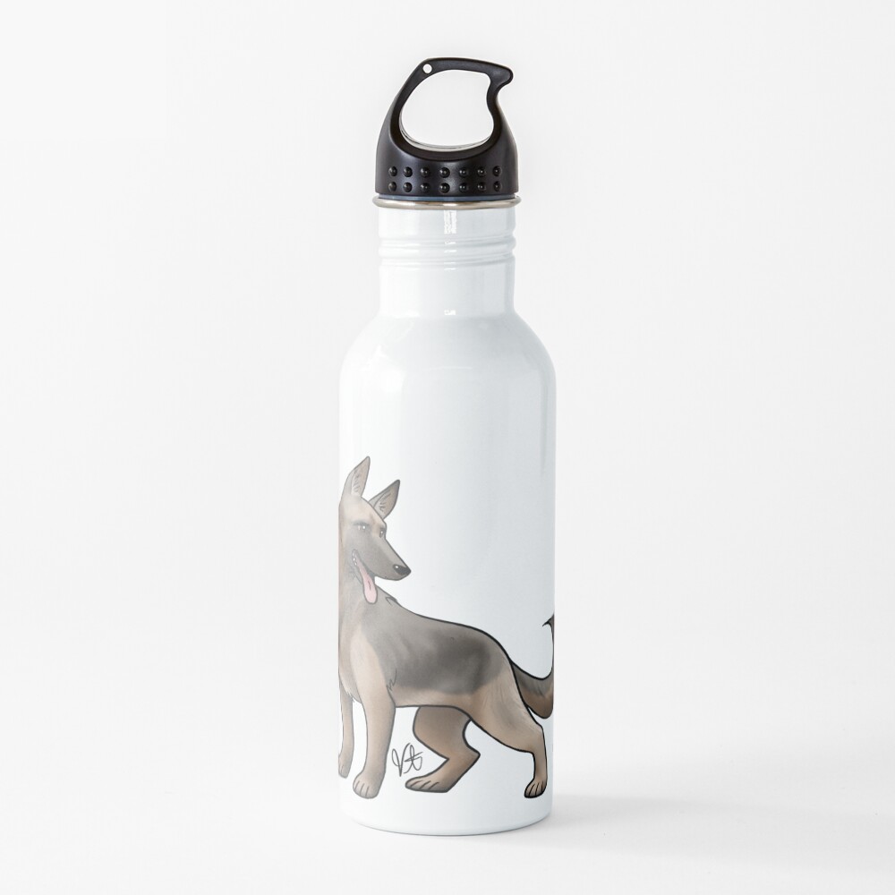 German Shepherd - Black and Tan Water Bottle