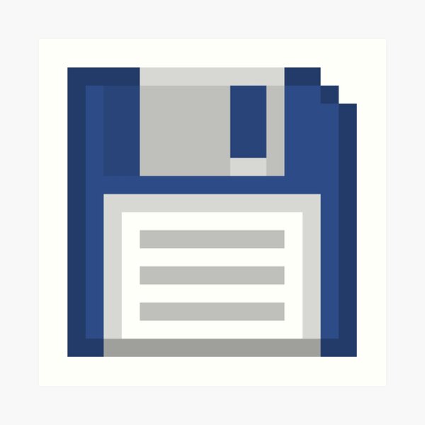 "Pixel Floppy Disk" Art Print by Phlum Redbubble