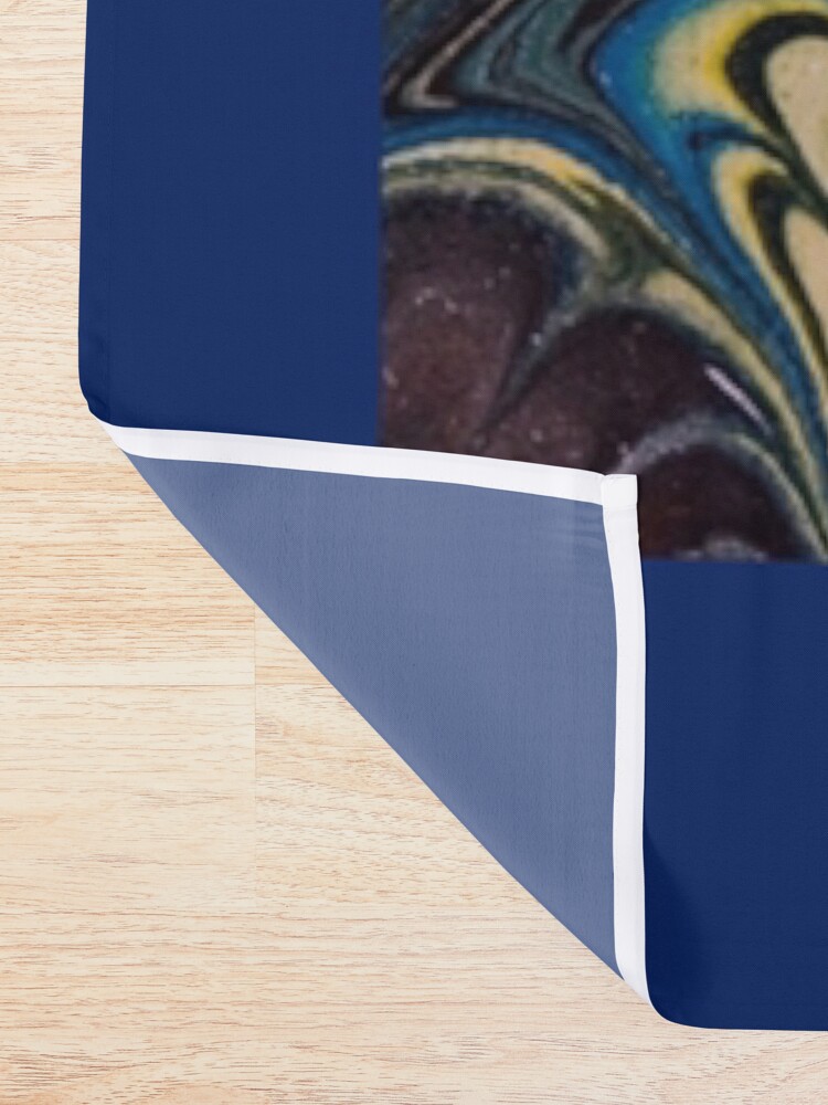Alternate view of Owl in Blue Shower Curtain