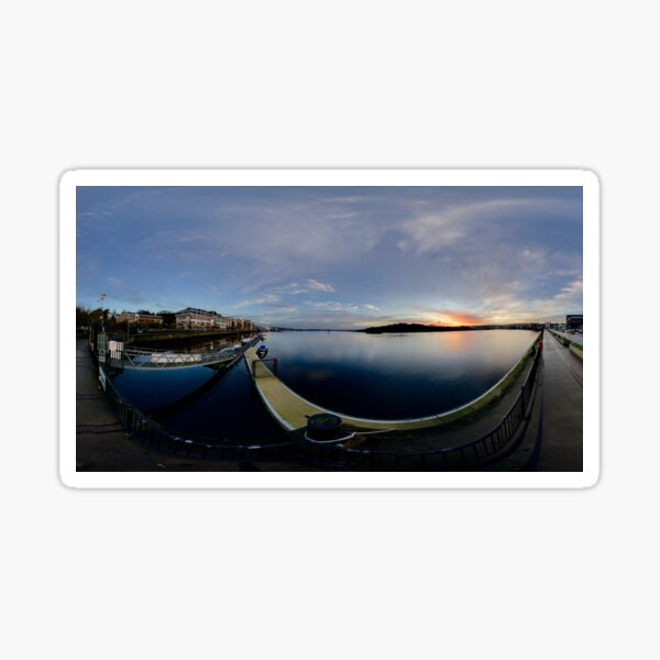 Dawn Calm at Foyle Marina, Derry, N.Ireland Sticker