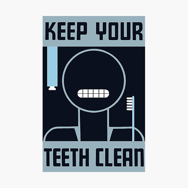 Keep Your Teeth Clean -- WPA Photographic Print