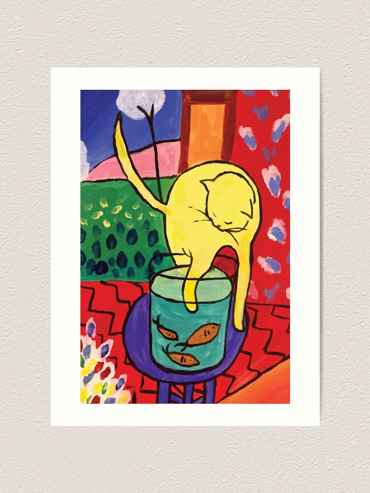 Comprensión Alcalde ideología Lámina artística «Henri Matisse | El gato con peces rojos» de badguyduh |  Redbubble