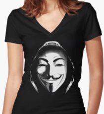 ANONYMOUS T-SHIRT Women's Fitted V-Neck T-Shirt