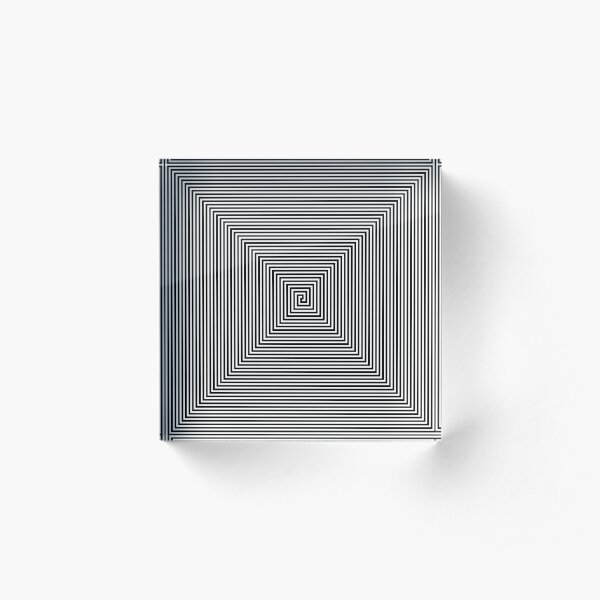 Square Spiral Acrylic Block