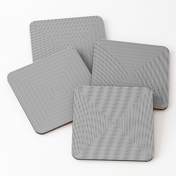 Square Spiral Coasters (Set of 4)