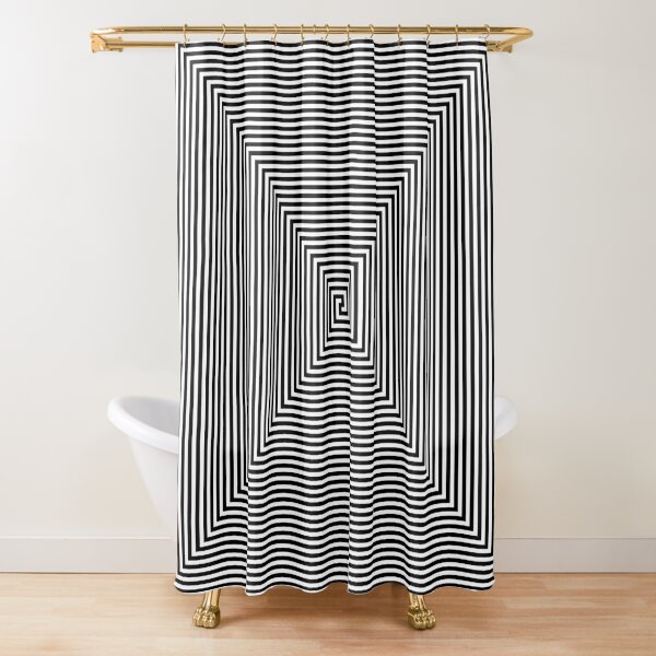 Square Spiral Shower Curtain