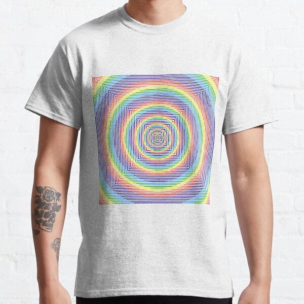 Square Spiral Rainbow Classic T-Shirt