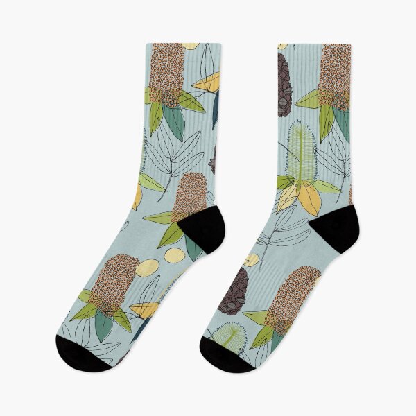 Artikelvorschau, Blaue australische Pflanzenstoffe entworfen und verkauft von madirosedesigns.