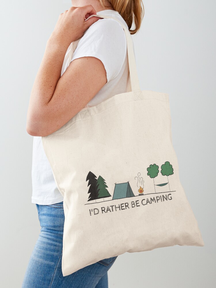 Wife Lets Me Go Camping! Novelty Funny Tote Bag  