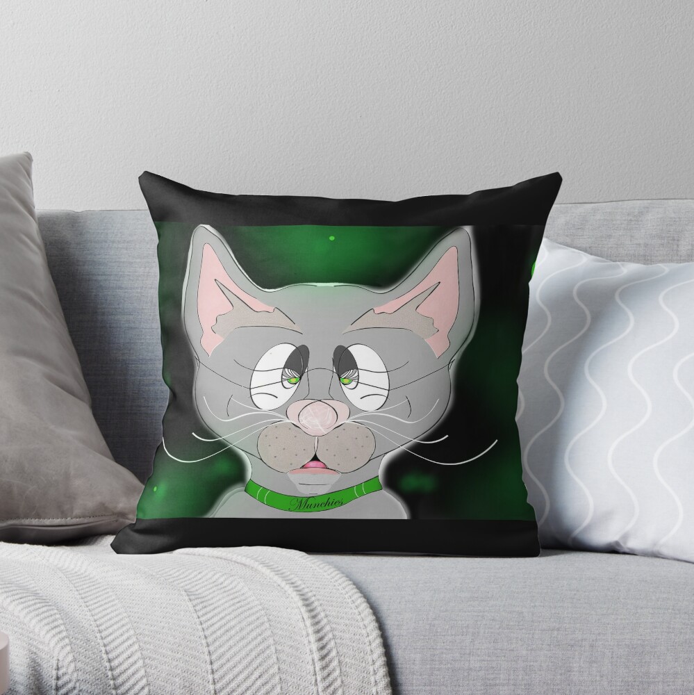 cat throw pillow