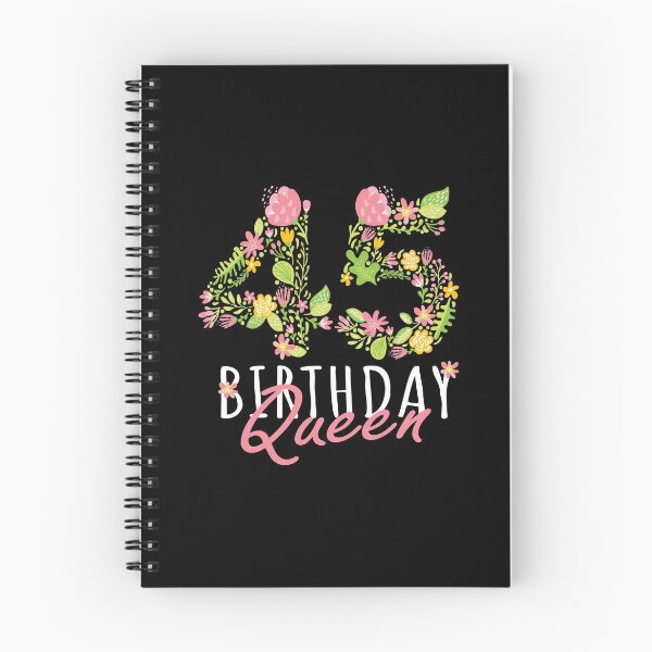 Item preview, 45th Birthday Queen 45 Years Old Woman Floral B-day Theme design designed and sold by Grabitees.