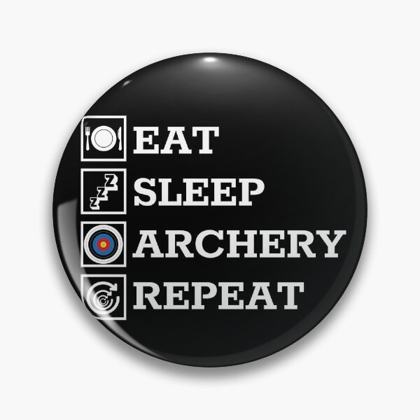 Item preview, Eat Sleep Achery Repeat Bow Hunting Lover Archer Gift Gear designed and sold by DynamicDesign.
