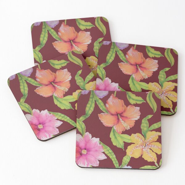 Item preview, Tossed Tropical Flowers designed and sold by Leslie Rogers Todder.