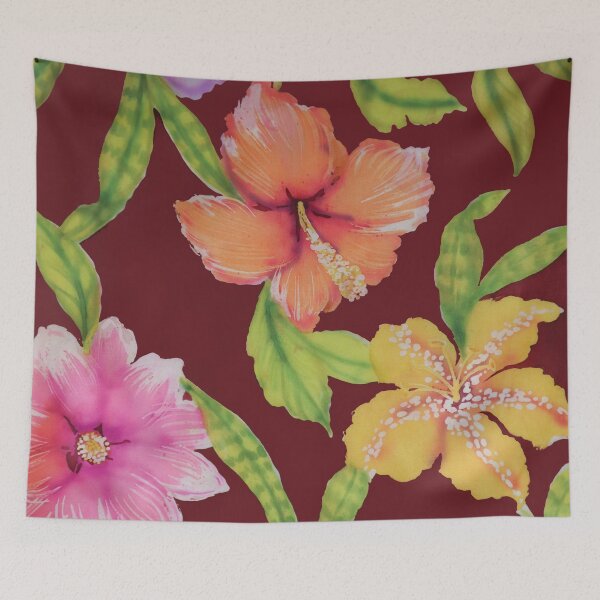 Item preview, Tossed Tropical Flowers designed and sold by Leslie Rogers Todder.