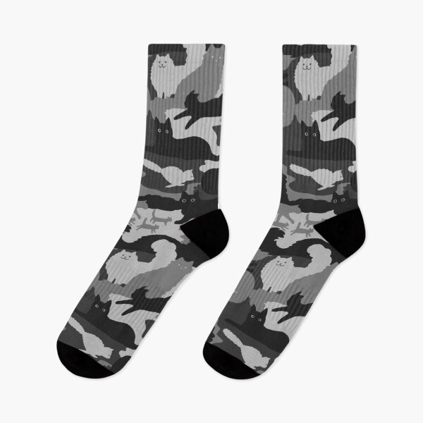 Item preview, Camouflage Pattern with Cats | Grey and Black Cats Camo designed and sold by Jenn Inashvili.