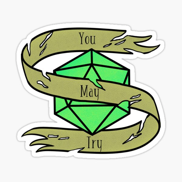 D20 The DM's Warning Sticker