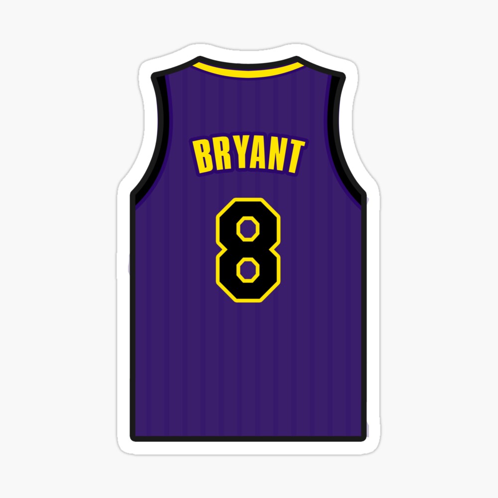 Kobe Bryant Purple Jersey With 8 Number Canvas Print By Vectortower Redbubble