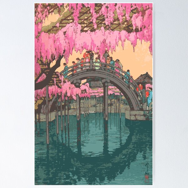 Item preview, Drum Bridge at Kameido Shrine - Yoshida Hiroshi - Japanese Art designed and sold by tsubadesigns.