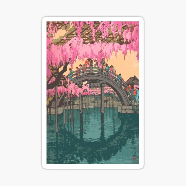 Item preview, Drum Bridge at Kameido Shrine - Yoshida Hiroshi - Japanese Art designed and sold by tsubadesigns.