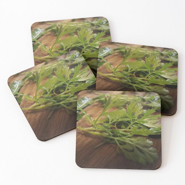 Item preview, Cilantro Coriander on Wooden Chopping Board designed and sold by Beachy.