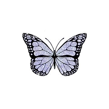 Autocollant papillon chromatique violet Y2K Autocollant papillon