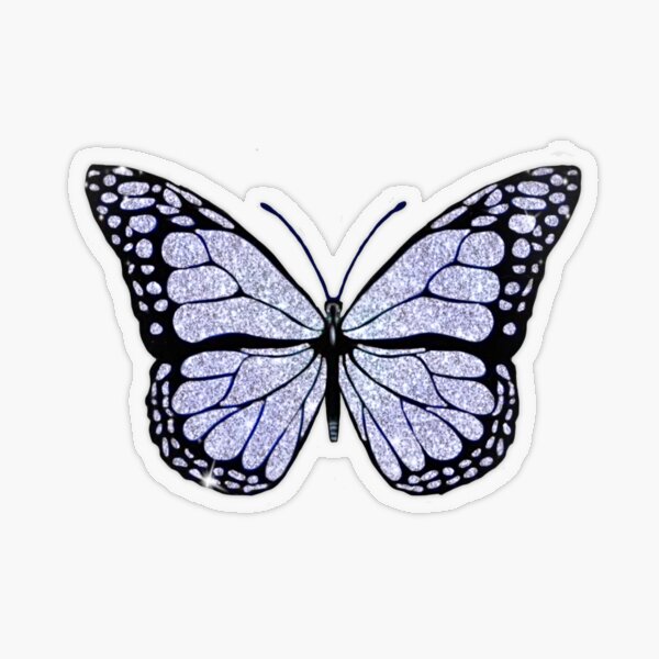 Y2K TRENDY PURPLE BUTTERFLY WITH GLITTER AND POLKA