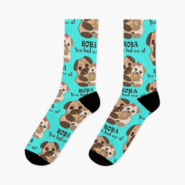 Item preview, Baby Pug Lovers Sharing Boba Tea designed and sold by merchloh128.