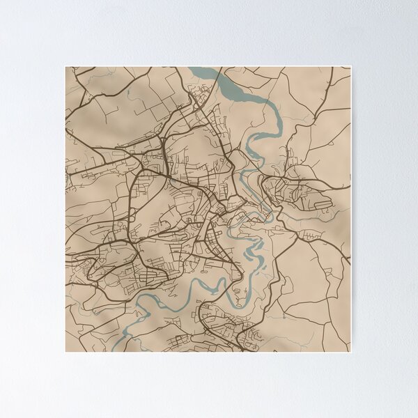 Item preview, Fribourg Sepia Map designed and sold by CPTVDesign.