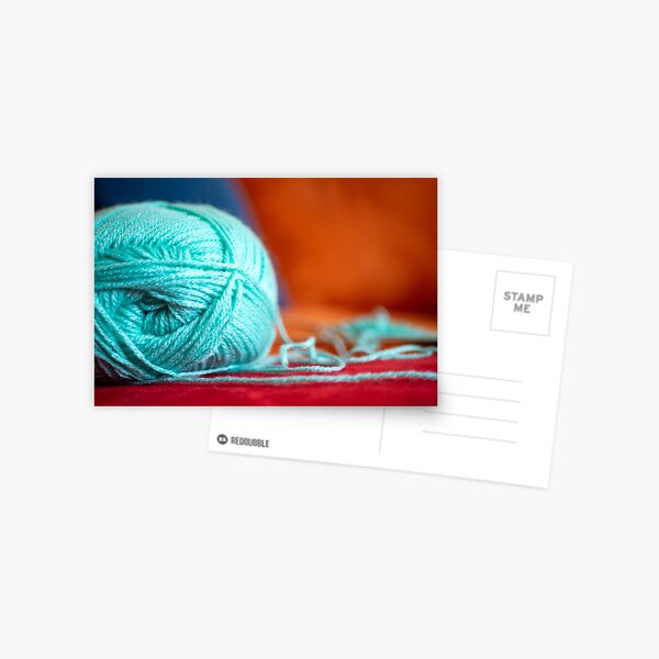 Knitting and crochet yarn in a skein for needlework Postcard