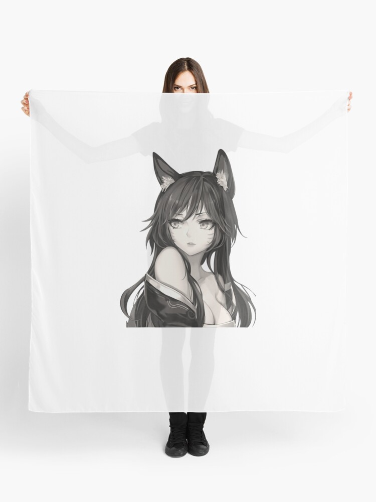 Foulard Anime Esthetique Fille Japonaise Foxy Yeux Sexy Chat Oreilles Obscenes Par Jorisdebeys Redbubble