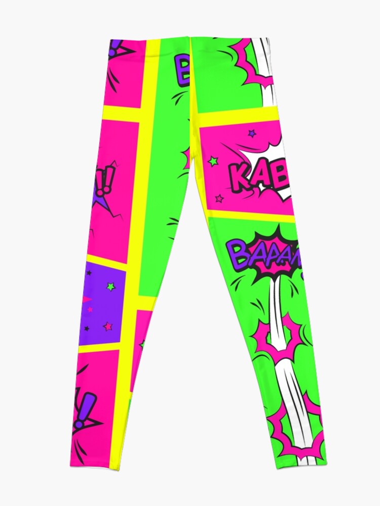 Alternate view of Bright and Colorful Comic Book Art Leggings