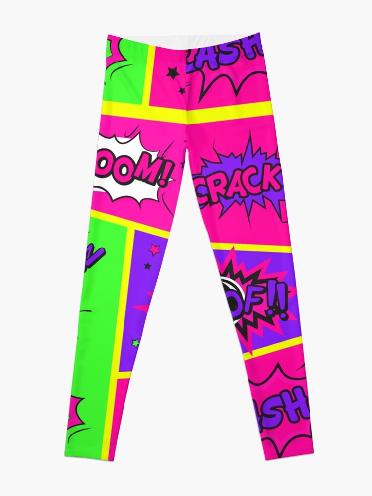 Alternate view of Bright and Colorful Comic Book Art Leggings