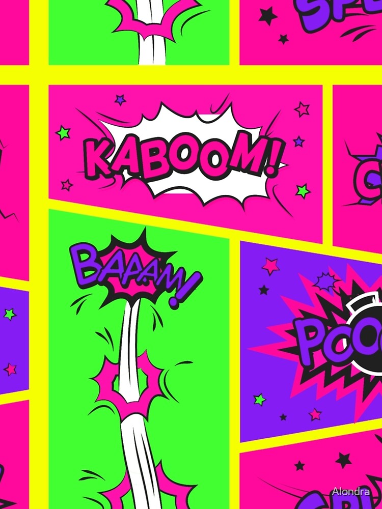 Bright and Colorful Comic Book Art by Alondra