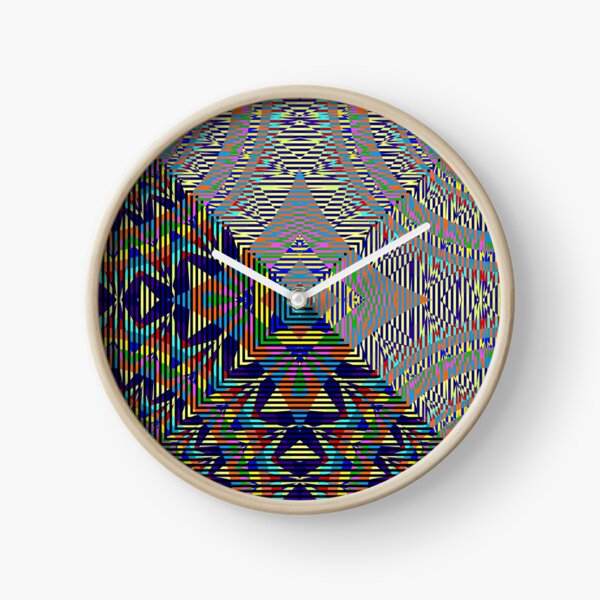 Square Spiral Rainbow Clock