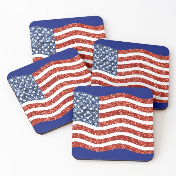 Item preview, glitter print american flag designed and sold by Gossip Rag.