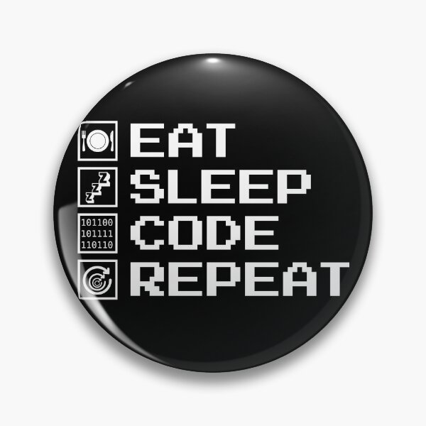 Item preview, Eat Sleep Code Repeat Binary Code Computer Programmer Gear designed and sold by DynamicDesign.