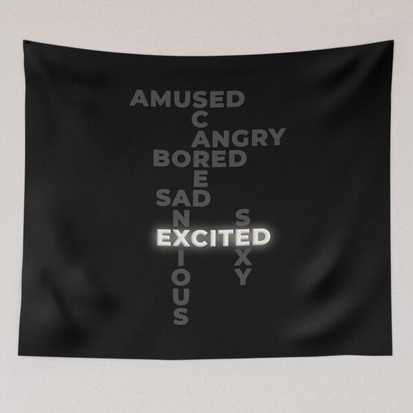 Item preview, “Excited” - Giggles’ Mood Shirt (Black) - Westworld Season 3 designed and sold by betterchemicals.