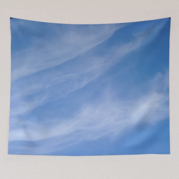 Item preview, Wispy white clouds on blue sky designed and sold by quentinjlang.