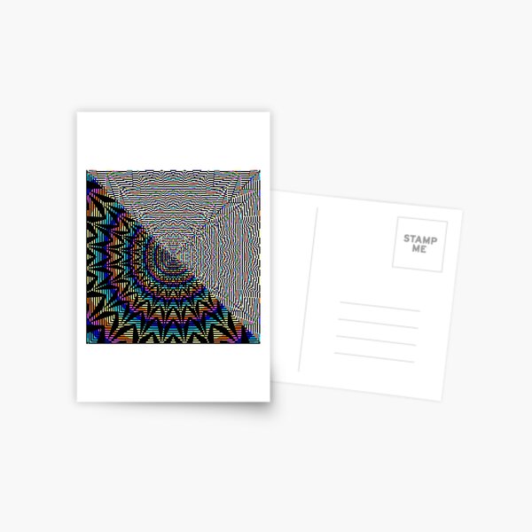 Square Spiral Rainbow Postcard